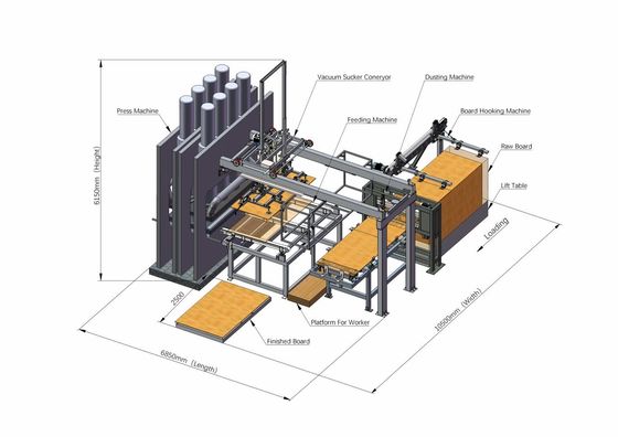 acheter Machine à pressage à chaud pour plaques de particules 5'×9' 6'×9' 4'×10' online manufacture
