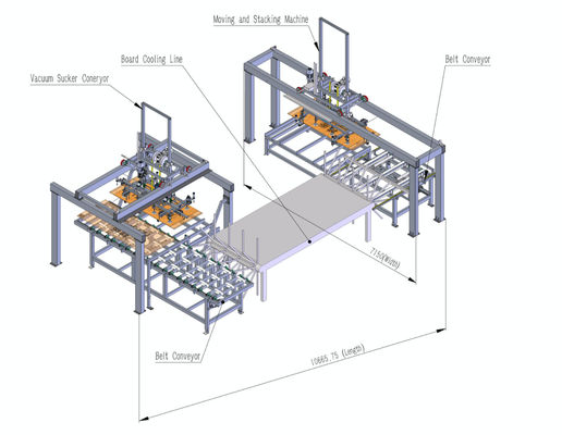 Chaîne de production de cartons artificiels à cycle court Presse 400L Min Source de gaz